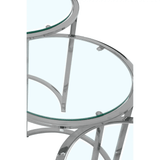 Inspire Set Of 3 Silver Nesting Table S