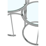 Inspire Set Of 3 Silver Nesting Table S