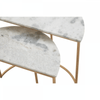 Aurelia Nest Of 2 White Marble Side Tables