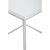 Lancaster Matte White Nest Of 3 Tables With Chrome Frame