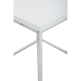 Lancaster Matte White Nest Of 3 Tables With Chrome Frame