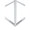 Lancaster Matte White Nest Of 3 Tables With Chrome Frame