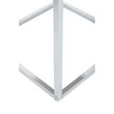 Lancaster Matte White Nest Of 3 Tables With Chrome Frame