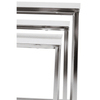 Lancaster Matte White Nest Of 3 Tables With Chrome Frame
