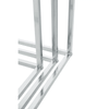 Lancaster Matte White Nest Of 3 Tables With Chrome Frame