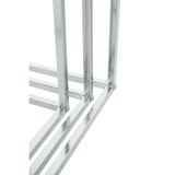 Lancaster Matte White Nest Of 3 Tables With Chrome Frame