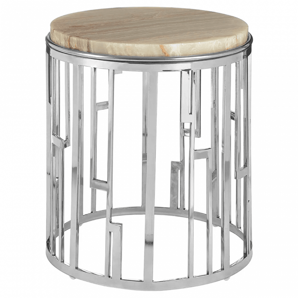Sterling Onyx Stone Side Table