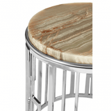 Sterling Onyx Stone Side Table