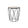 Serenza Octagon Matte Black Side Table