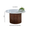 Opal Mango Wood Dining Table Round With Marble Top