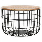 Surrey Solid Wood & Metal Wire Coffee Table