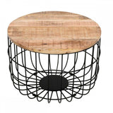 Surrey Solid Wood & Metal Wire Coffee Table