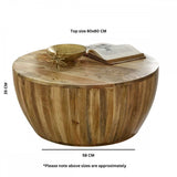 Surrey Solid Wood Drum Coffee Table
