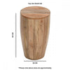 Surrey Solid Wood Drum Side Table