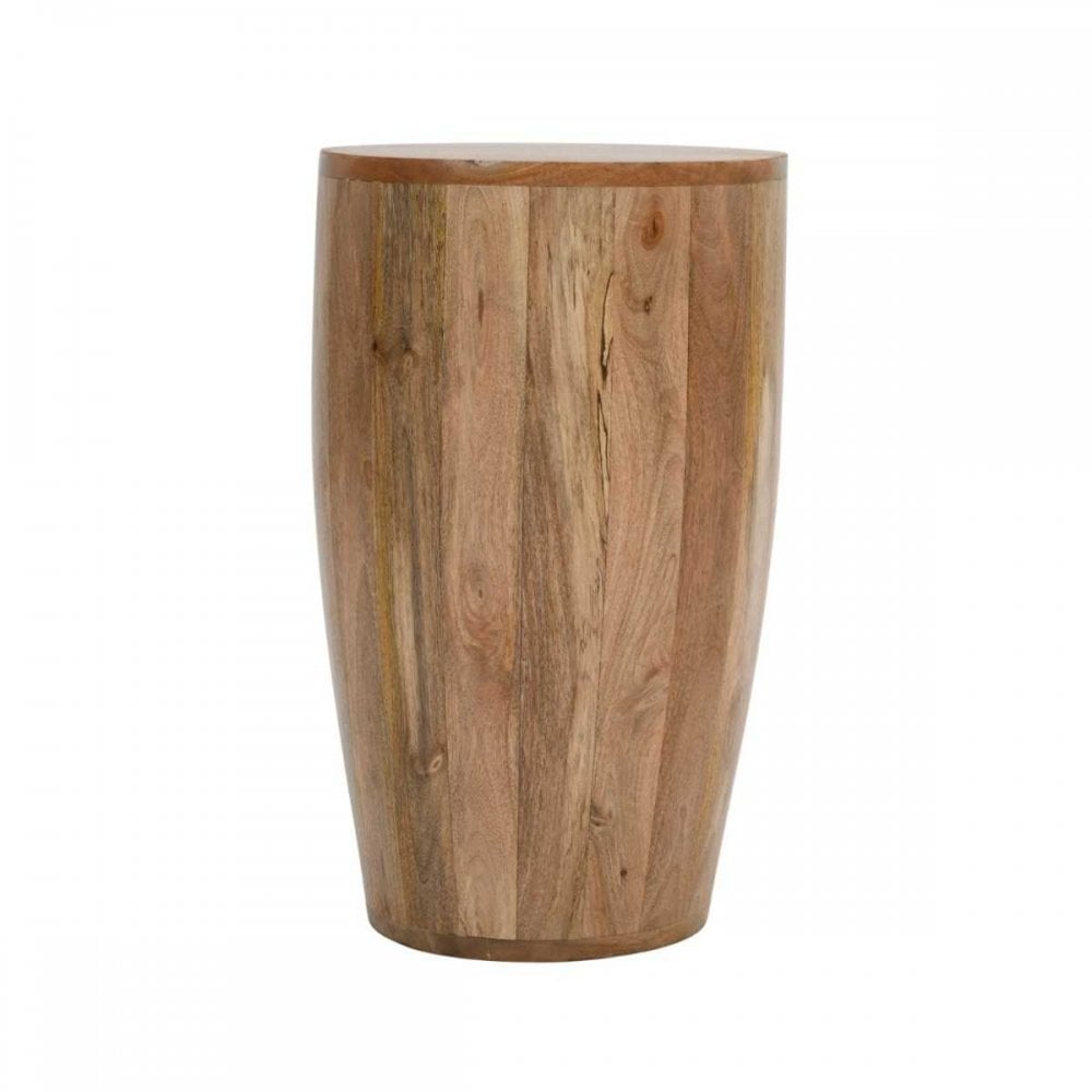 Surrey Solid Wood Drum Side Table