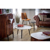 Opal Mango Wood Wide Chest Of Drawers With Marble Top & Metal Legs