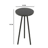 Opal Side Table With Black Marble Top & Metal Legs