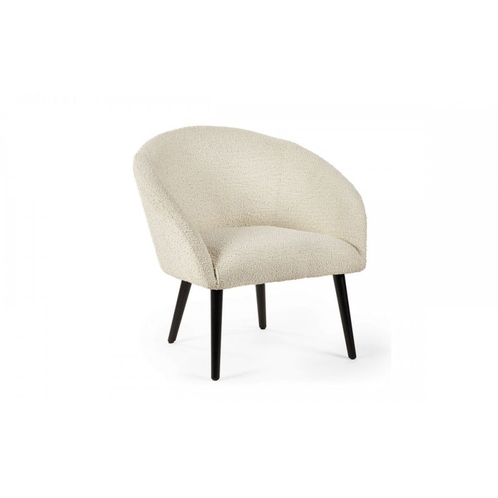 Amari Boucle Accent Chair - Ivory