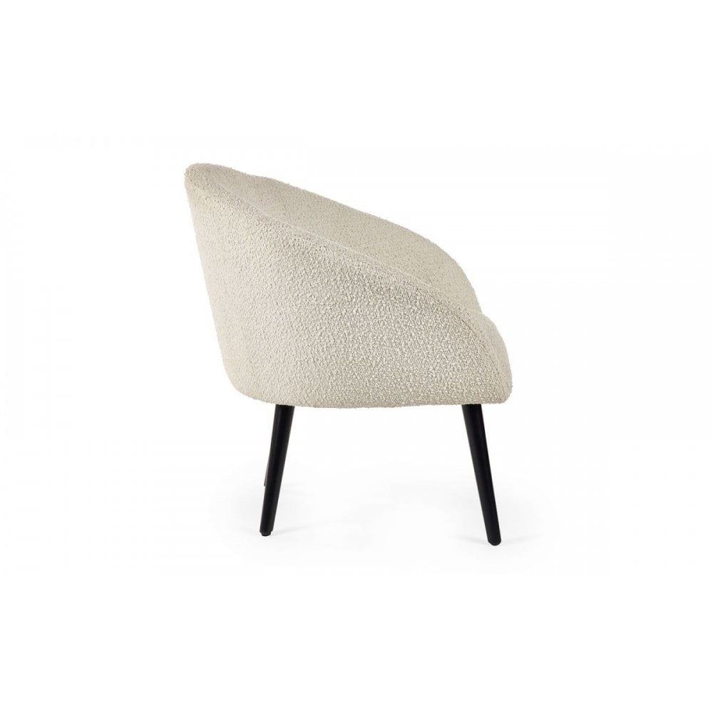 Amari Boucle Accent Chair - Ivory