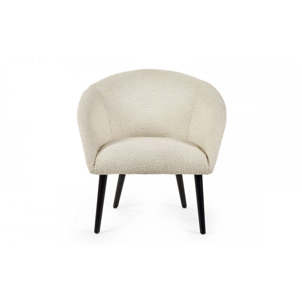 Amari Boucle Accent Chair - Ivory