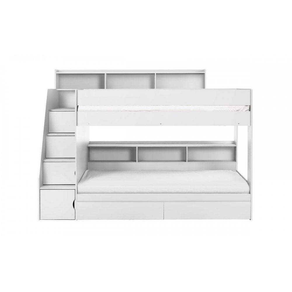 Camelot Staircase Bunk All White