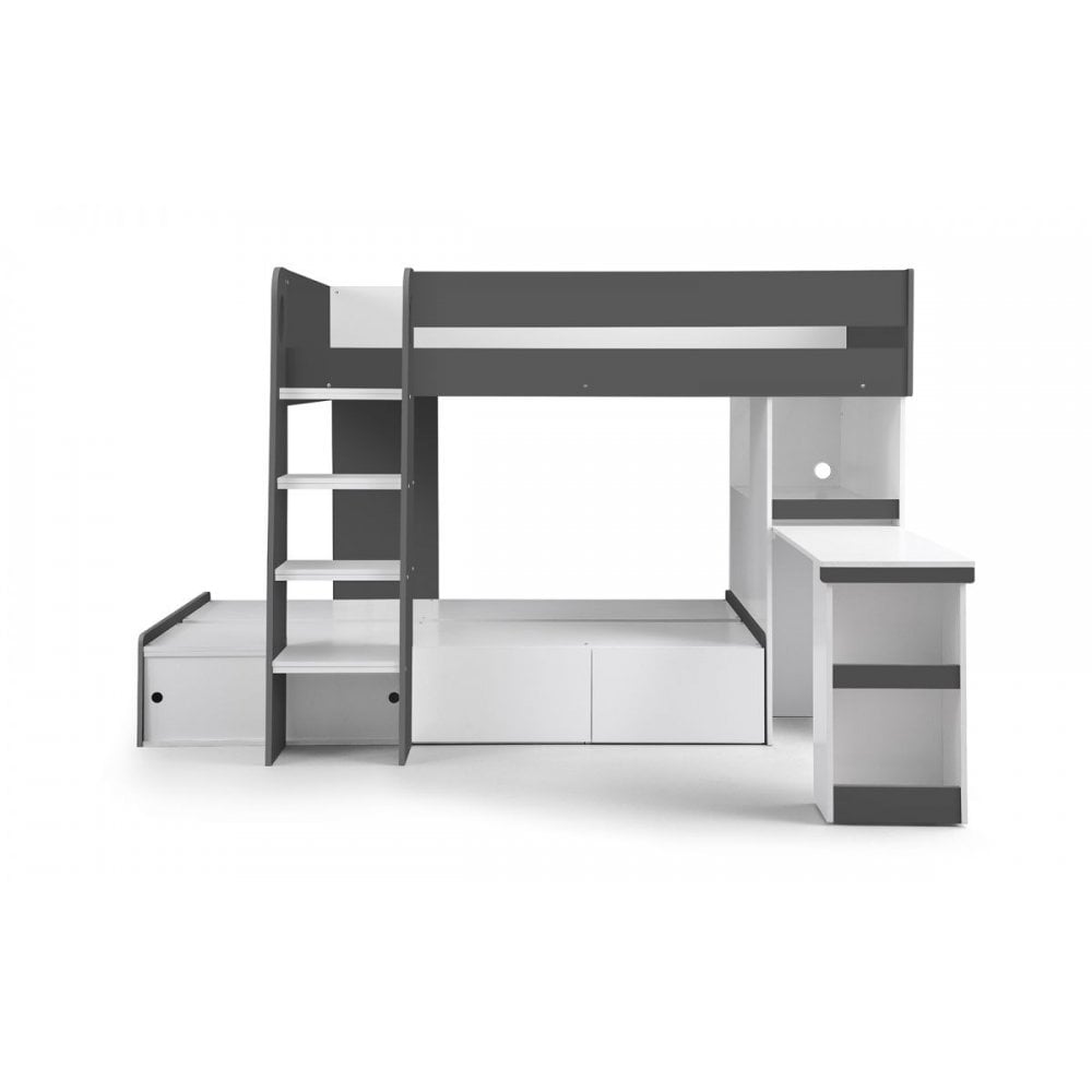Eclipse Bunk - Charcoal & White