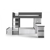 Eclipse Bunk - Charcoal & White