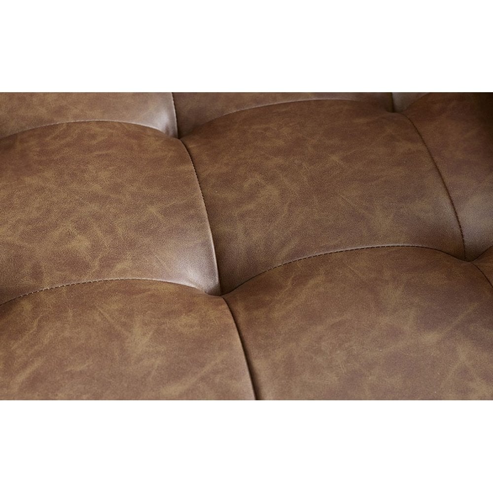 Henley 2 Seater Sofa - Brown Faux Leather