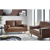 Henley 2 Seater Sofa - Brown Faux Leather