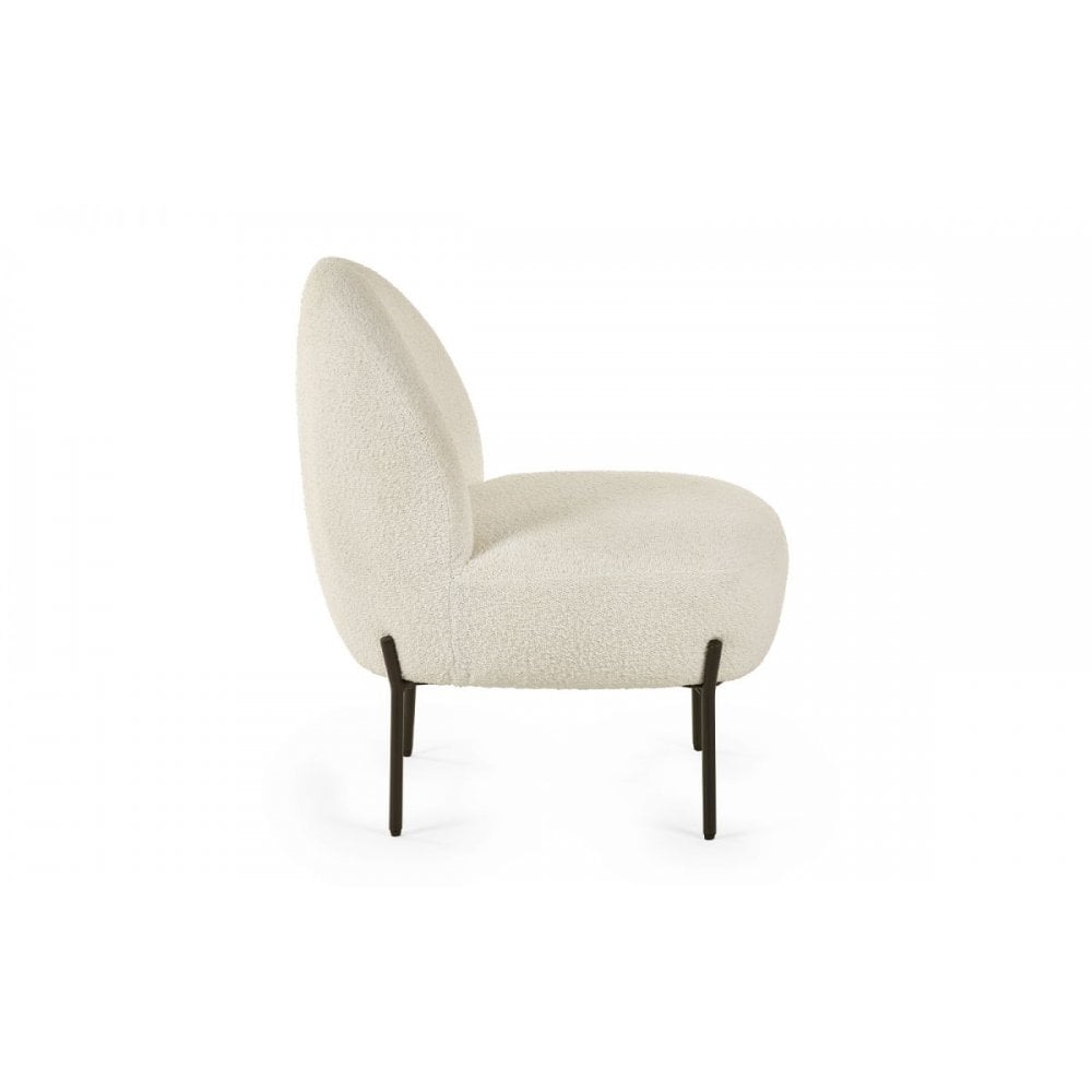 Lulu Boucle Accent Chair - Ivory