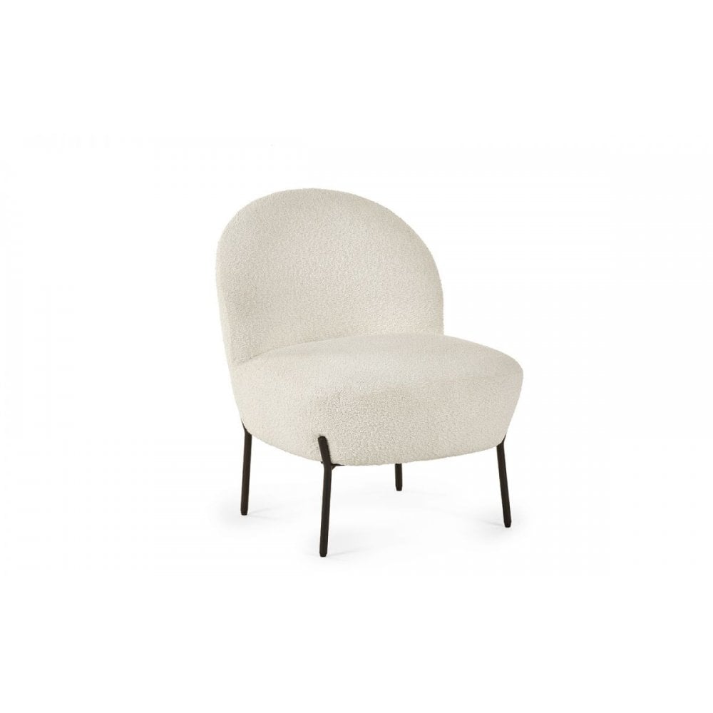 Lulu Boucle Accent Chair - Ivory