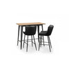 Luxe Faux Leather Barstool - Black