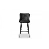 Luxe Faux Leather Barstool - Black