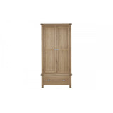 Memphis Limed Oak 2 Door 1 Drawer Wardrobe