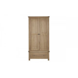 Memphis Limed Oak 2 Door 1 Drawer Wardrobe