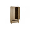 Memphis Limed Oak 2 Door 1 Drawer Wardrobe