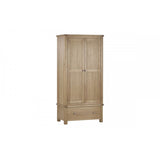 Memphis Limed Oak 2 Door 1 Drawer Wardrobe