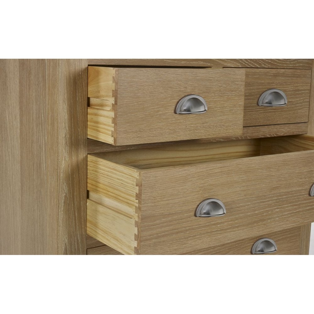 Memphis Limed Oak 3 + 2 Drawer Chest