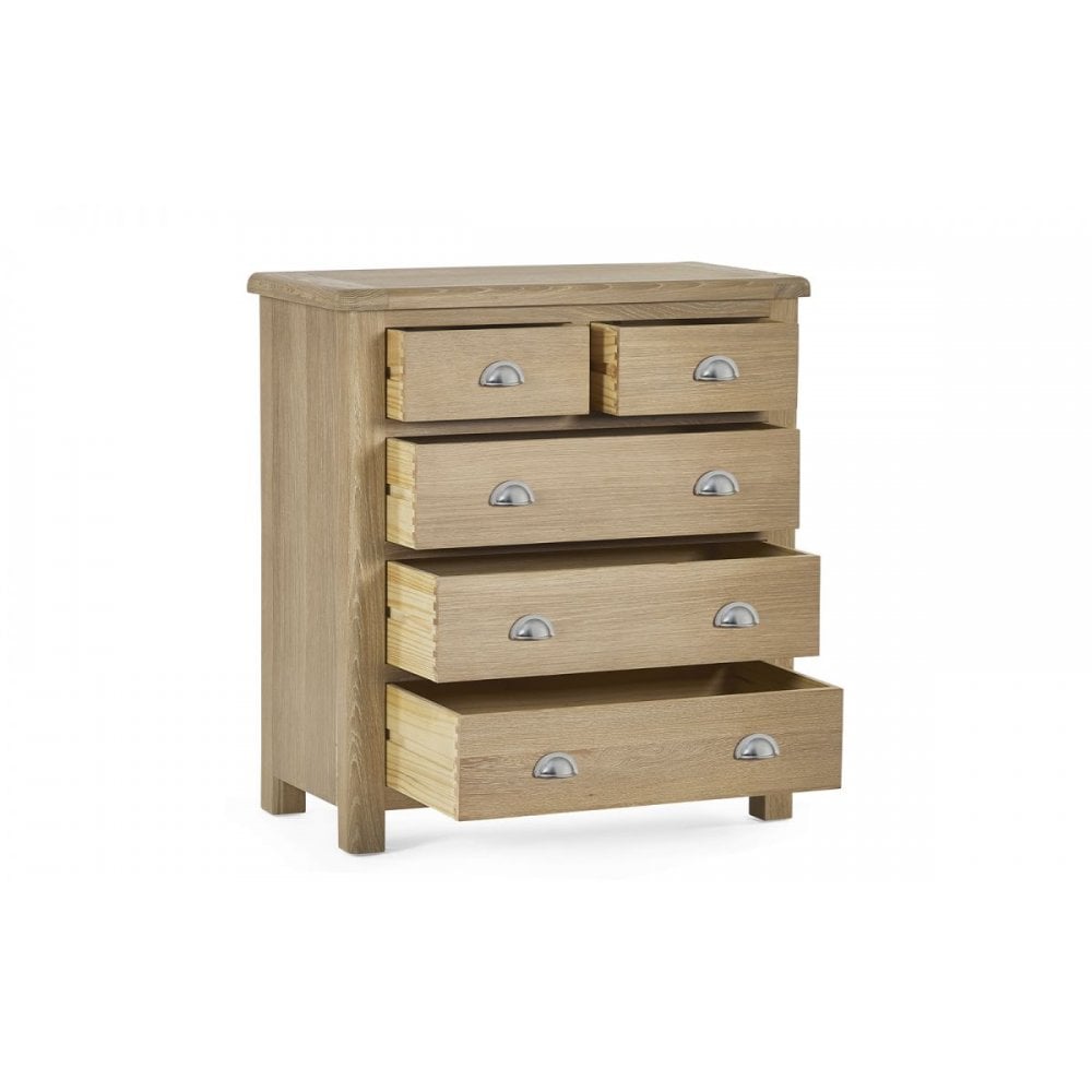 Memphis Limed Oak 3 + 2 Drawer Chest