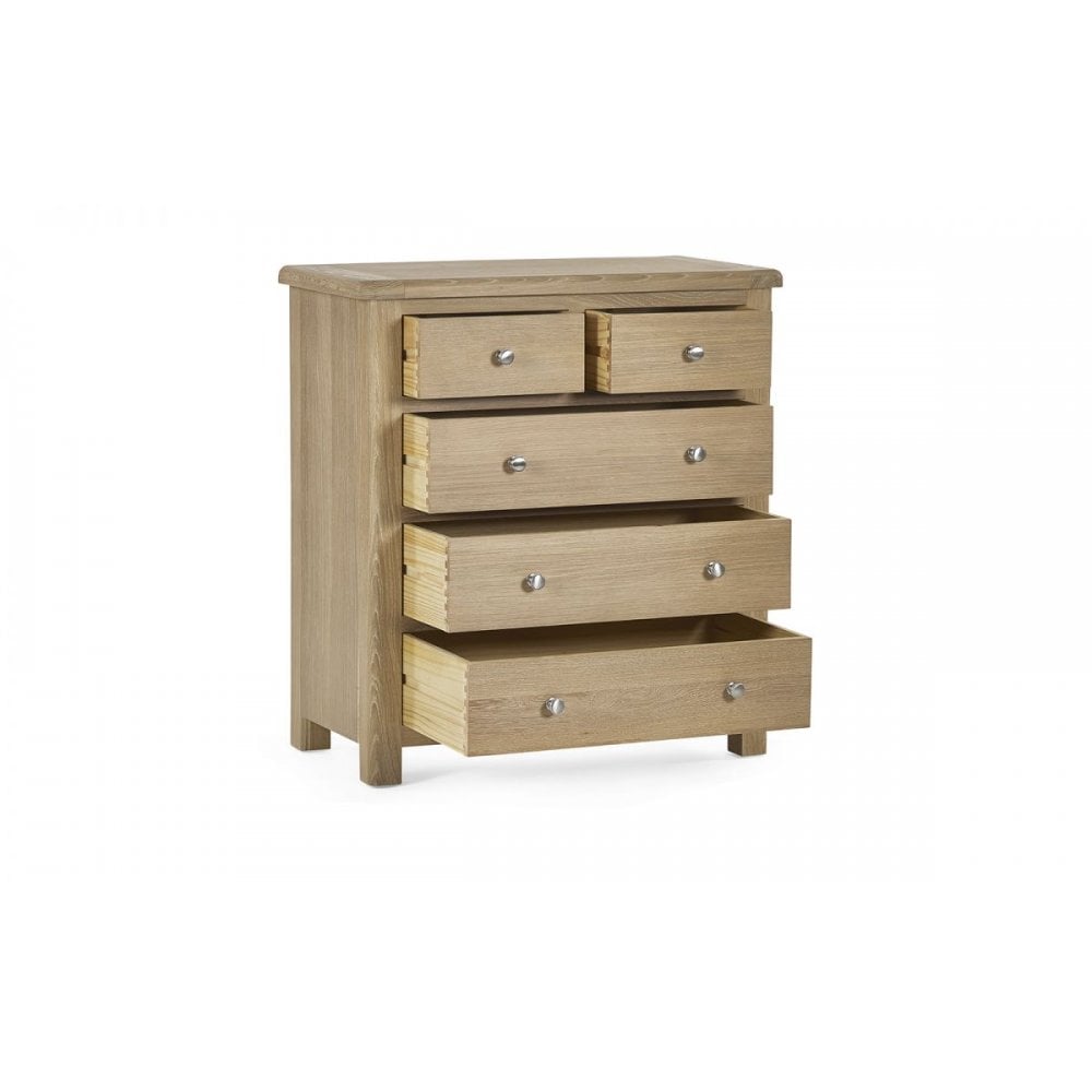Memphis Limed Oak 3 + 2 Drawer Chest