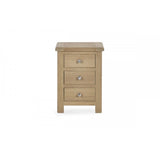 Memphis Limed Oak 3 Drawer Bedside