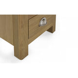 Memphis Limed Oak 3 Drawer Bedside
