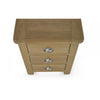 Memphis Limed Oak 3 Drawer Bedside