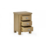Memphis Limed Oak 3 Drawer Bedside
