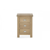 Memphis Limed Oak 3 Drawer Bedside