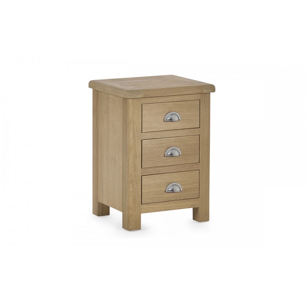 Memphis Limed Oak 3 Drawer Bedside