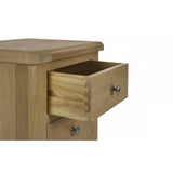 Memphis Limed Oak 3 Drawer Bedside