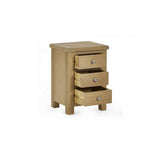 Memphis Limed Oak 3 Drawer Bedside