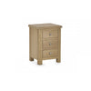 Memphis Limed Oak 3 Drawer Bedside