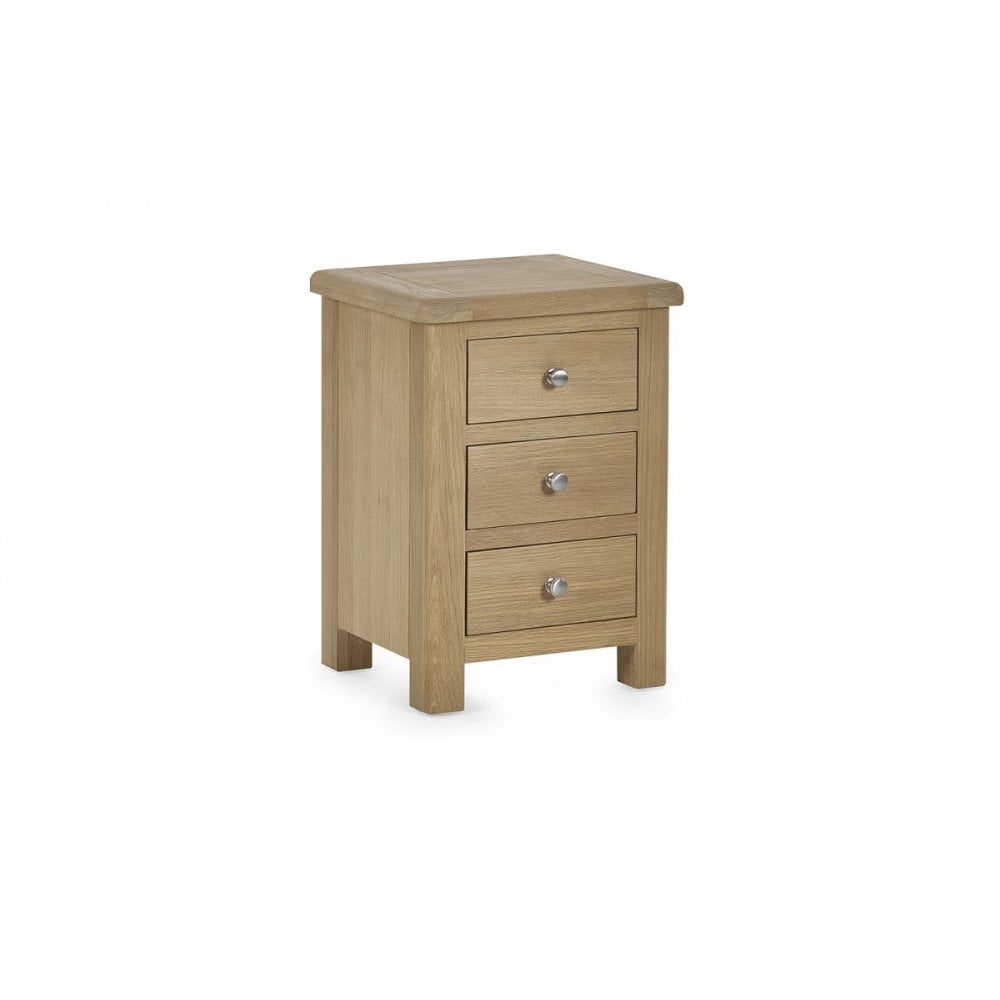 Memphis Limed Oak 3 Drawer Bedside